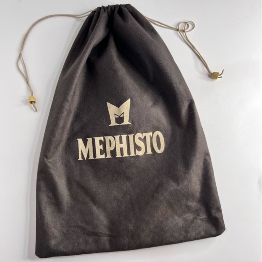 Mephisto Brown Tan Cloth Travel Drawstring Shoe Bag Unisex